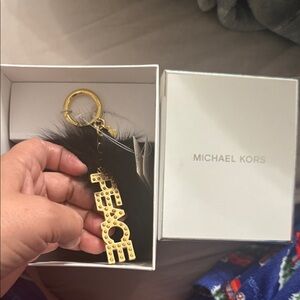 Michael Kors Gold and Black Key Holder